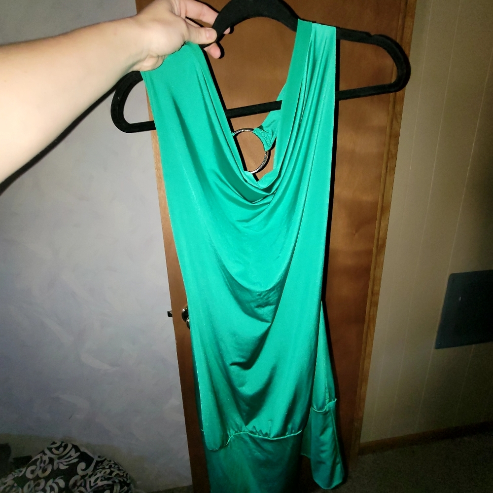 Green cocktail dress